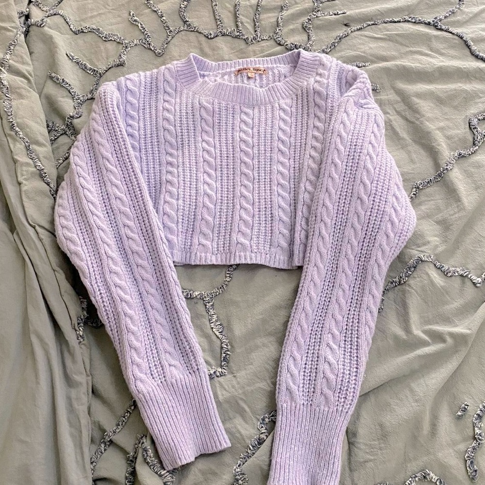 Purple cropped sweater